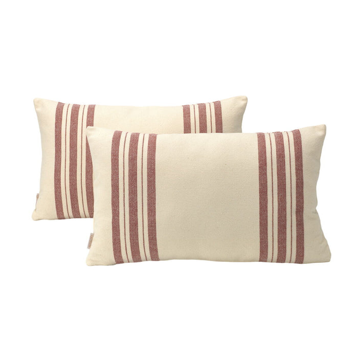 Alexandra House Living Burgundy Cushion Cover 30 x 50 cm 2 Pack