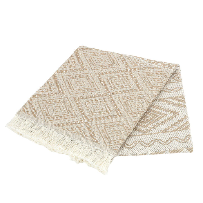 Alexandra House Living Tunez Beige Blanket 225 x 260 cm