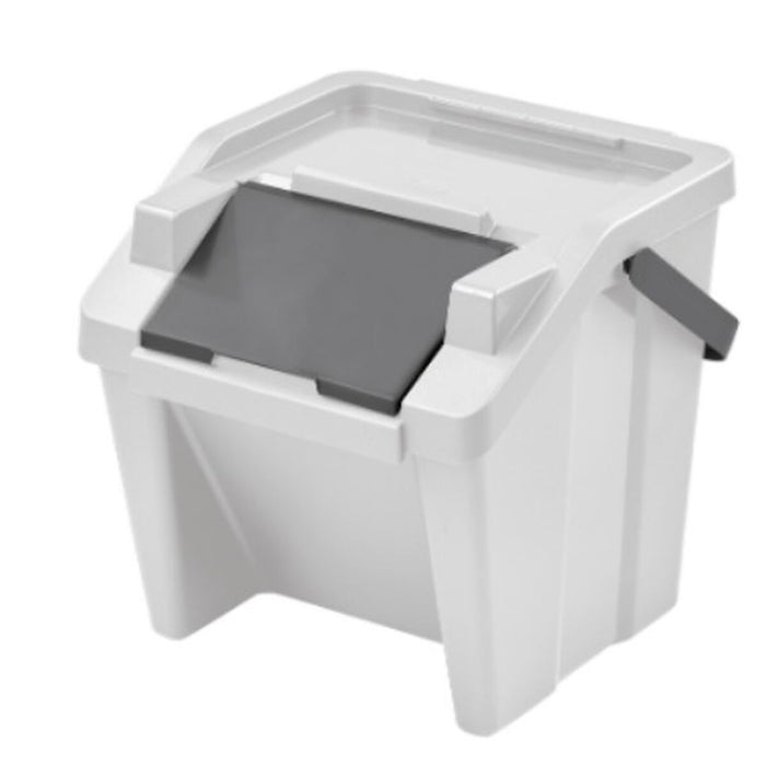 Tontarelli Moda Stackable Recycling Bin 28 L White (6 Units)