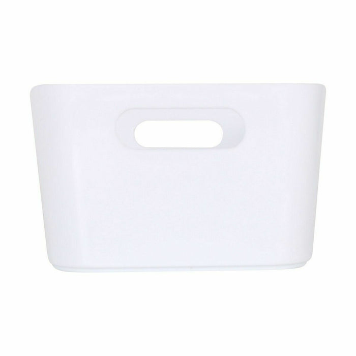 Confortime White Multipurpose Basket 24 x 16.5 x 10 cm (24 Units)