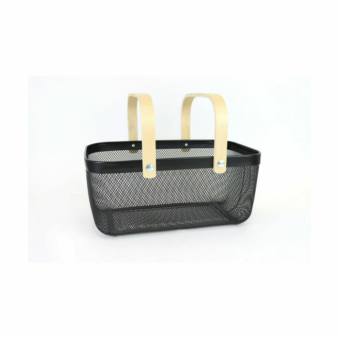 Confortime Metal Wood Multipurpose Basket 40 x 28 x 18 cm (6 Units)