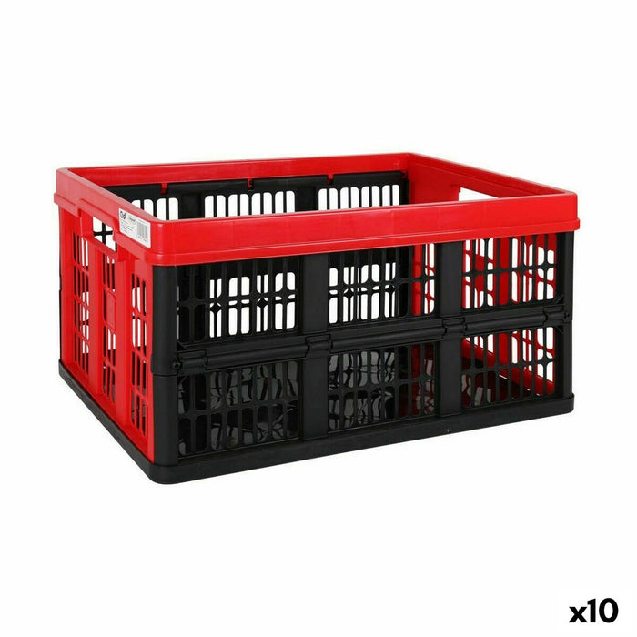 Tontarelli Voilà Folding Box with Handles Red 45 L 53 x 37 x 27 cm (10 Units)