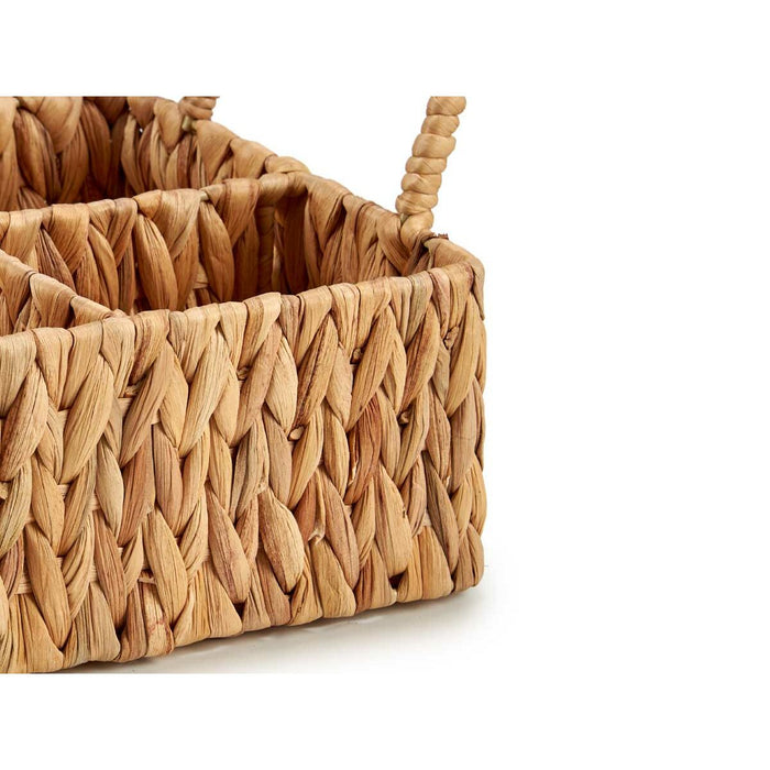 Multipurpose Organizer Brown Metal Water Hyacinth 20.5 x 16 x 31 cm (12 Units)