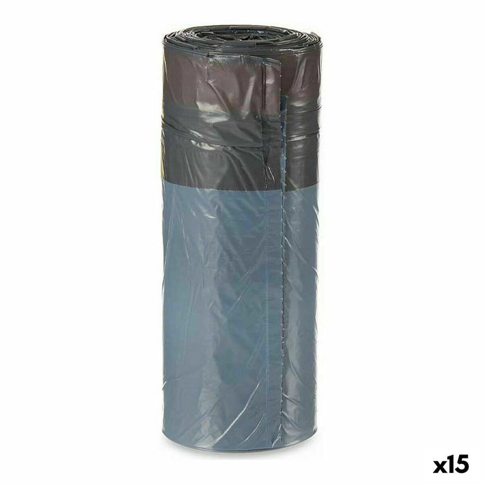 Citrus Self-Closing Garbage Bags, Grey Polyethylene, 30 L, 15 Units