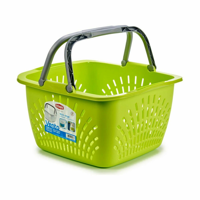 Stefanplast Brown Plastic Multipurpose Basket 18 L 39 x 21.5 x 39 cm With Handles (30 units)