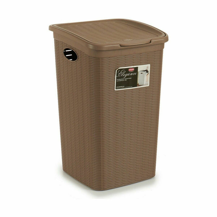 Stefanplast Elegance Beige Plastic Laundry Basket 50 L 36.5 x 54.5 x 38 cm (6 Units)
