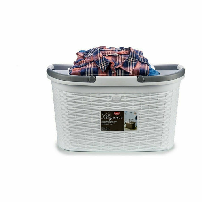 Stefanplast Elegance Plastic Laundry Basket 35 L 57.5 x 29 x 36.5 cm (15 Units)