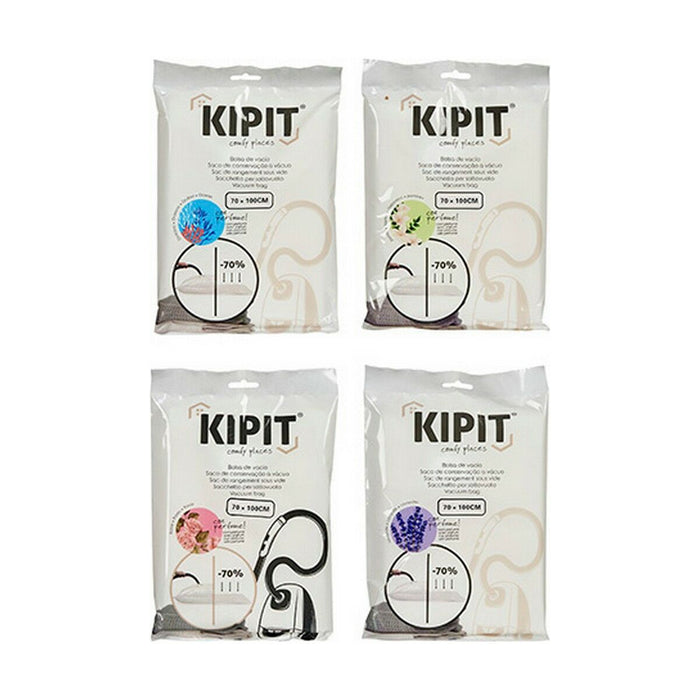 Transparent Plastic Vacuum Bags 70 x 100 cm (12 Units)