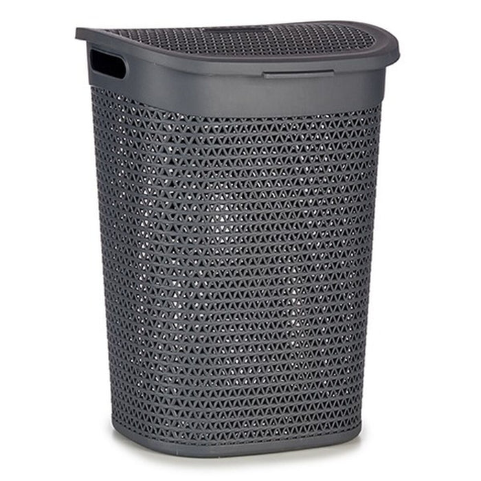 Anthracite Plastic Laundry Basket 60 L 43.5 x 57.5 x 34 cm (6 Units)