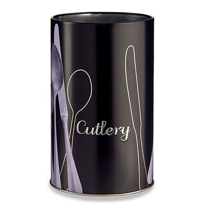 Black Metal Cutlery Organizer 1 L Cutlery (24 Units)