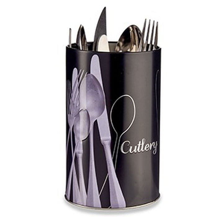 Black Metal Cutlery Organizer 1 L Cutlery (24 Units)