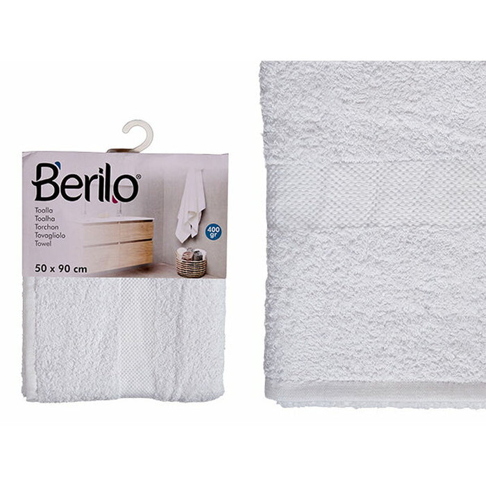 Bath Towel 50 x 90 cm White (6 Units)