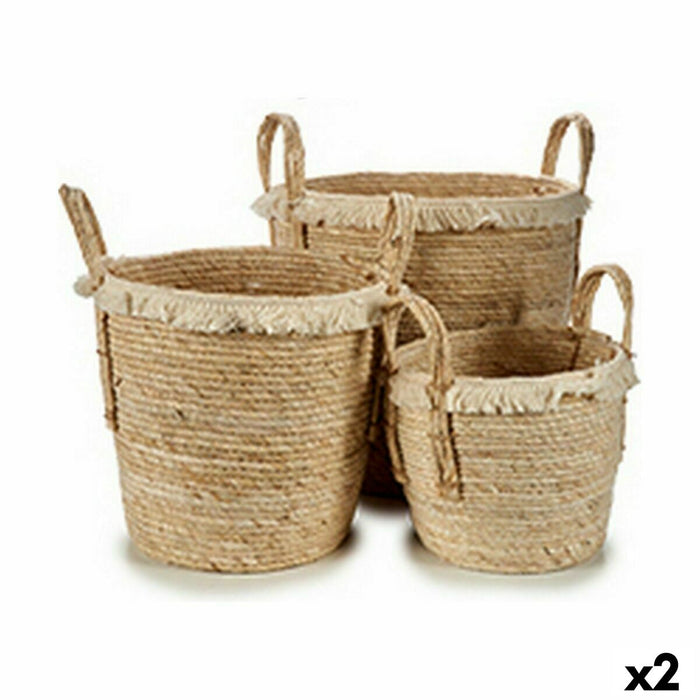 Natural Straw Basket Set (2 Units)