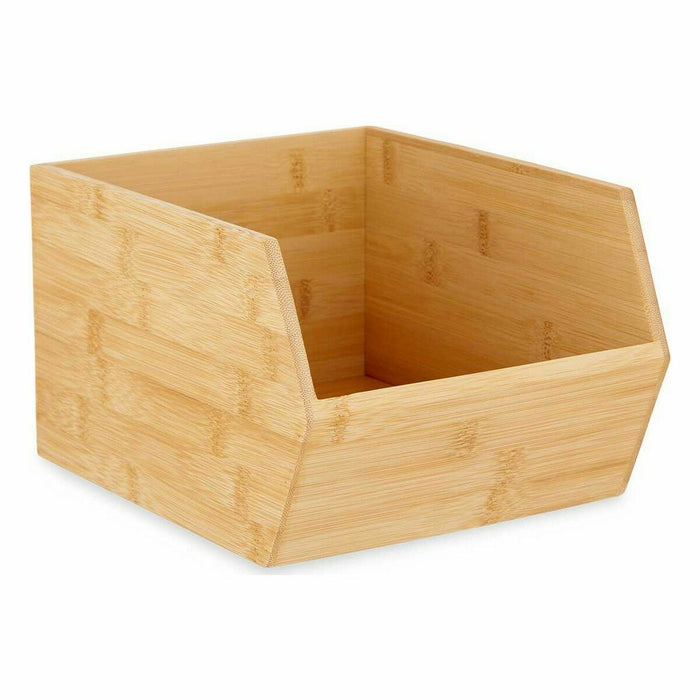 Stackable Brown Bamboo Organizer Box 20.1 x 15.1 x 25 cm (12 Units)