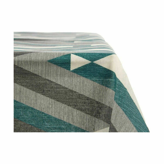 Stain-resistant striped canvas tablecloth 140 x 180 cm green (10 units)