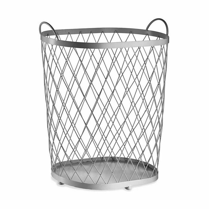Silver Metal Basket 40 L 31 x 54.7 x 46.5 cm (4 Units)