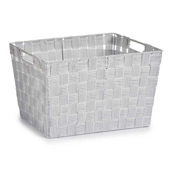 White Fabric Laundry Basket 10 L 25 x 20 x 35 cm (12 Units)