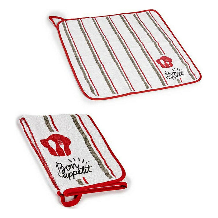 Red White Kitchen Towel (12 Units)