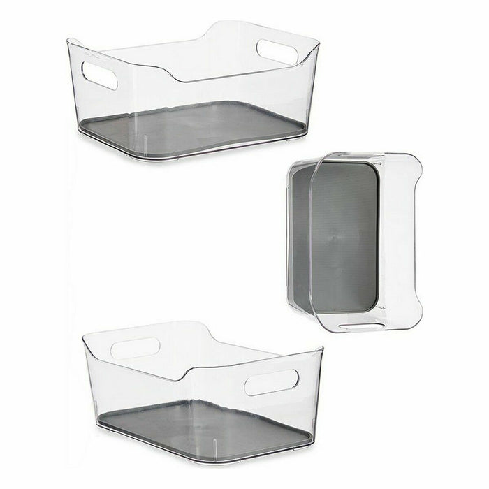 Recycled Plastic Drawer Organizer Grey 17 x 10.5 x 24.5 cm (12 Units)