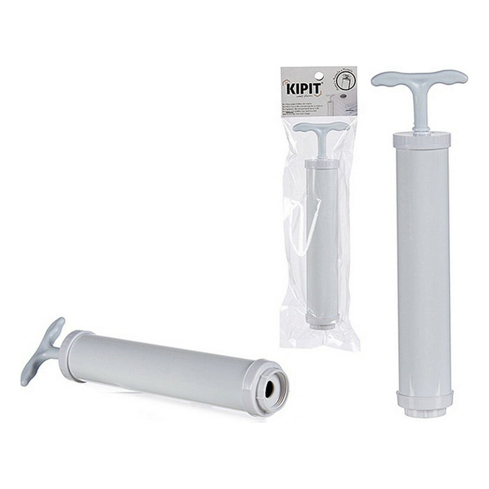 White Plastic Vacuum Hand Pump 9 x 30 x 4 cm (12 Units)