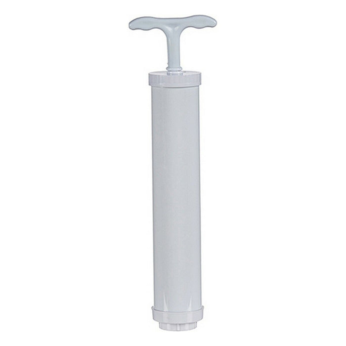 White Plastic Vacuum Hand Pump 9 x 30 x 4 cm (12 Units)