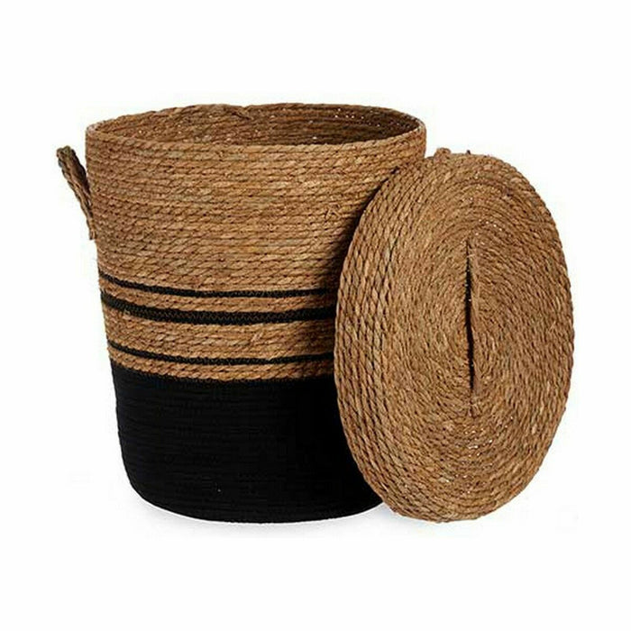 Brown Black Seaweed Basket 44 x 48 x 44 cm (4 Units)