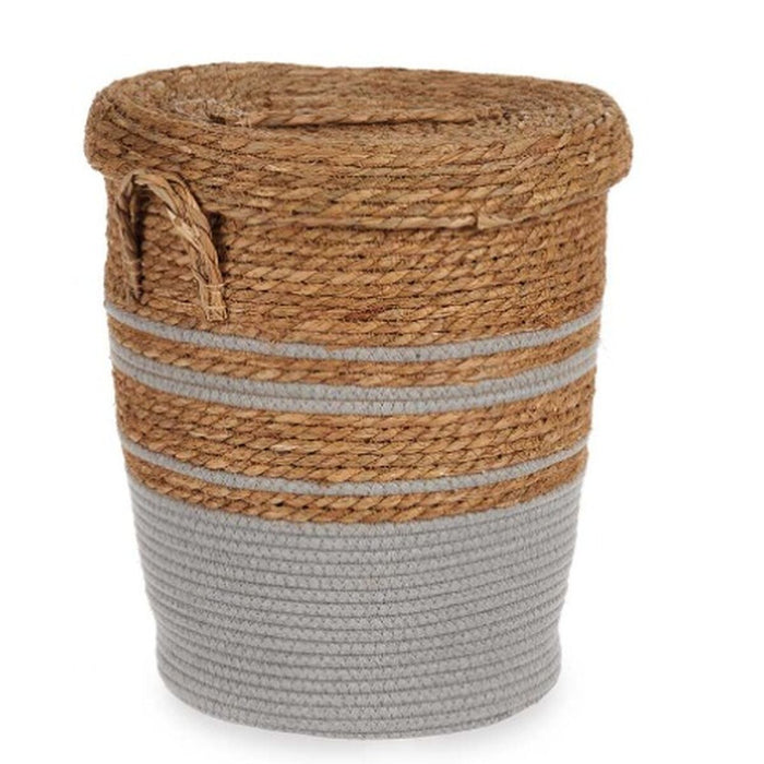 Brown Grey Seaweed Basket 36 x 43 x 36 cm (4 Units)