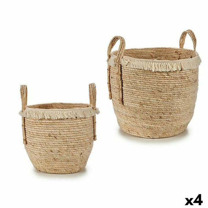 Natural Straw Basket Set (4 Units)