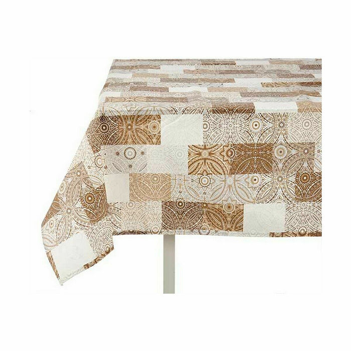 Tile Anti-Stain Canvas Tablecloth 140 x 180 cm Beige (6 Units)