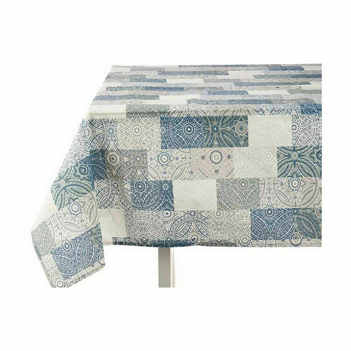 Stain-resistant Canvas Tablecloth Tile 140 x 180 cm Blue (6 Units)