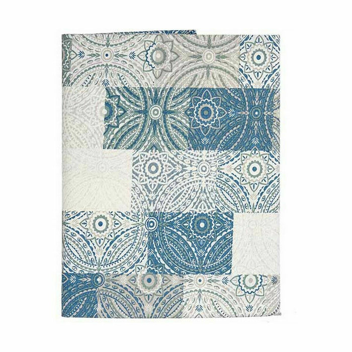 Stain-resistant Canvas Tablecloth Tile 140 x 180 cm Blue (6 Units)