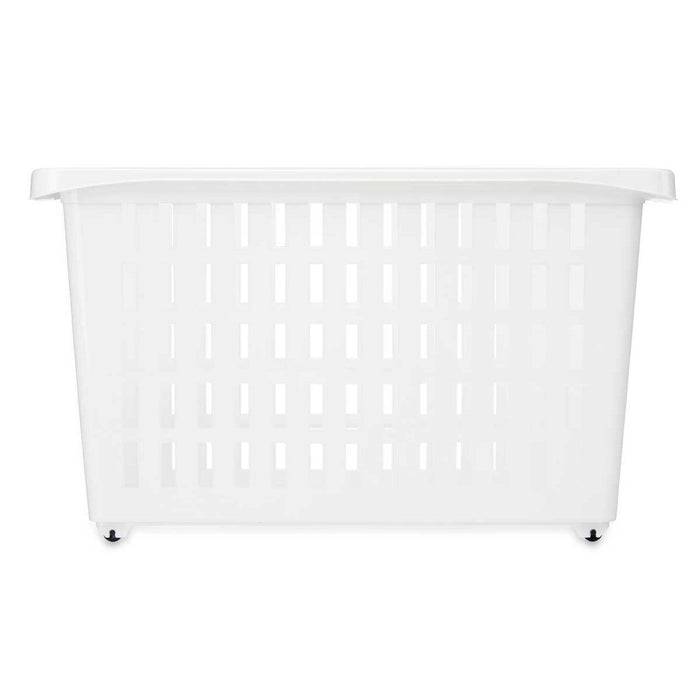 Cesta Multiusos Con ruedas Blanco Plástico 17,5 x 26 x 46 cm (12 Unidades)
