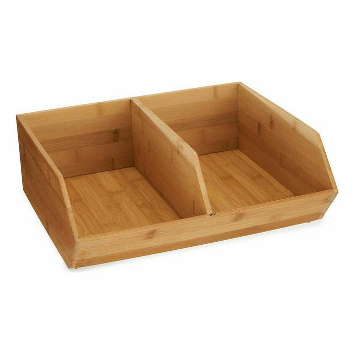Stackable Bamboo Organizer Box 34.5 x 13 x 31 cm (6 Units)