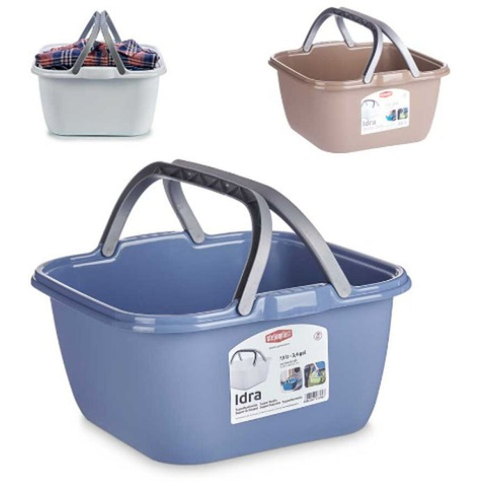 Stefanplast Plastic Multipurpose Basket 13 L 36 x 18 x 34.5 cm With Handles (48 Units)
