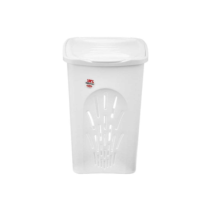 Stefanplast White Plastic Laundry Basket 50 L 37 x 56 x 39 cm (6 Units)