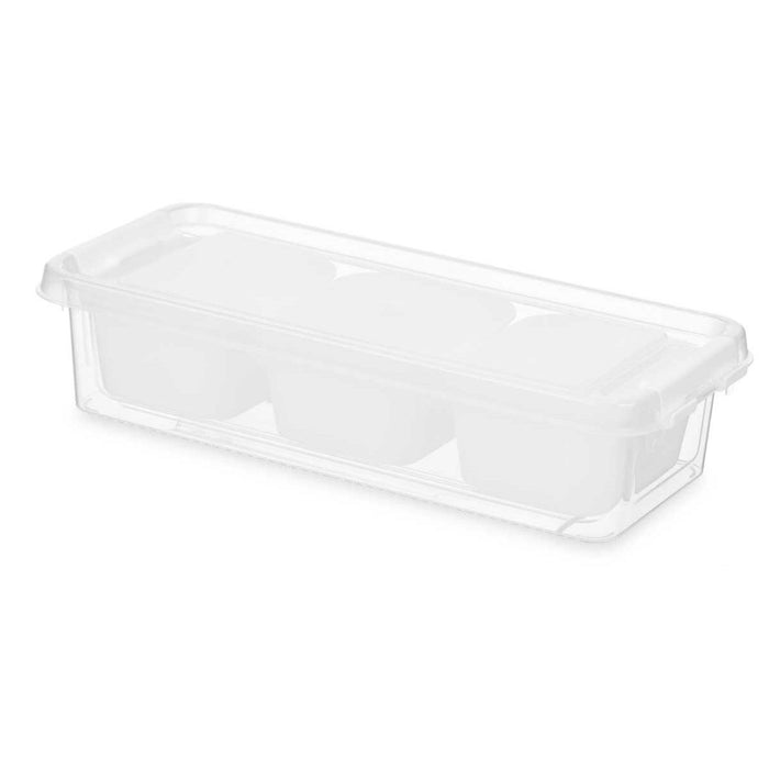 White Plastic Organizer 28.2 x 6 x 11.7 cm (12 Units)