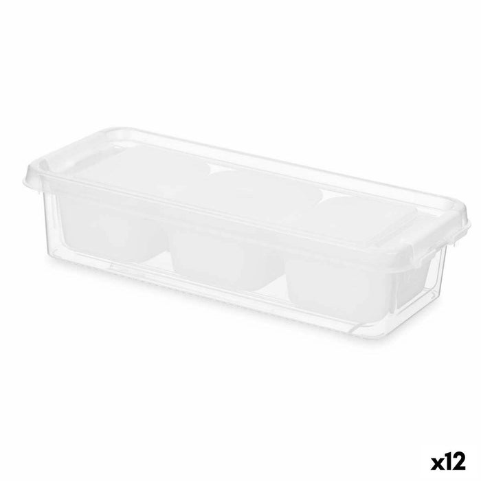 White Plastic Organizer 28.2 x 6 x 11.7 cm (12 Units)