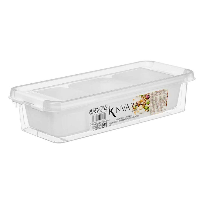 White Plastic Organizer 28.2 x 6 x 11.7 cm (12 Units)