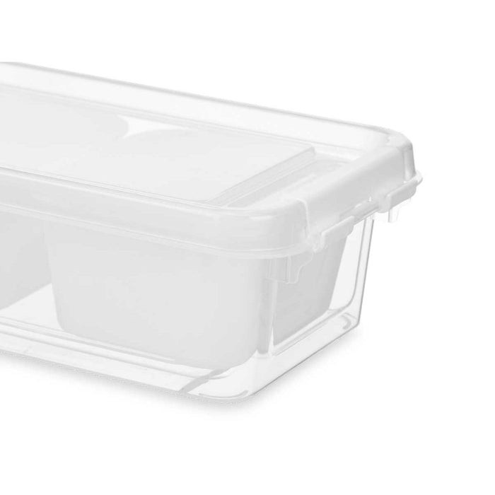 White Plastic Organizer 28.2 x 6 x 11.7 cm (12 Units)