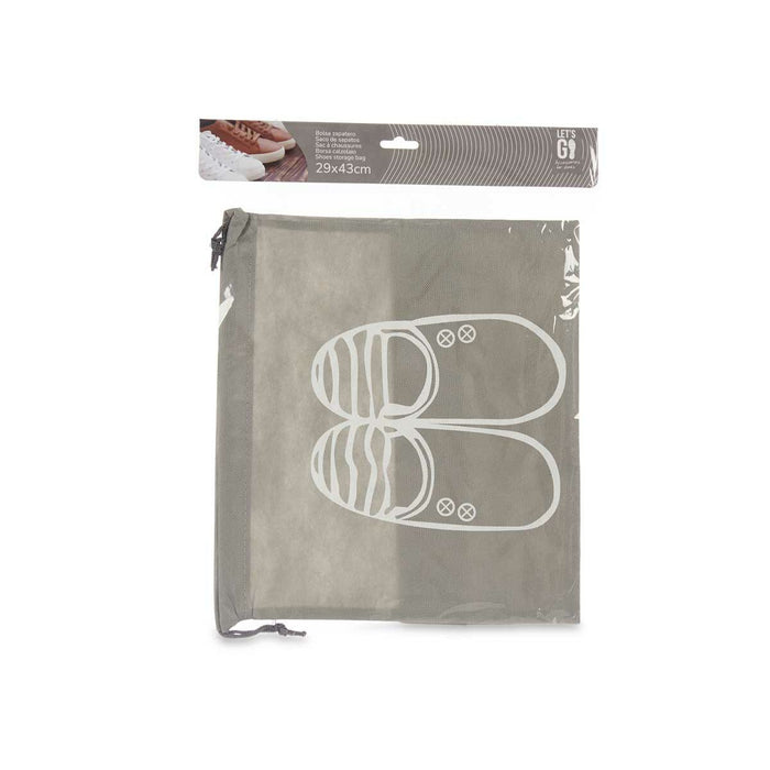Gray PVC Shoe Holder 29 x 43 cm Fabric (12 Units)
