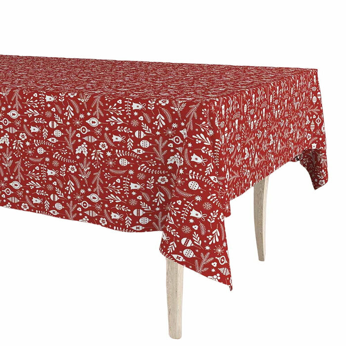 Exma Red Christmas Oilcloth Roll Tablecloth 140 cm x 25 m