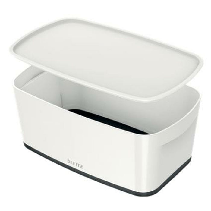 Caja de Almacenaje con Tapa Leitz MyBox WOW Blanco Negro ABS 31,8 x 12,8 x 19,1 cm