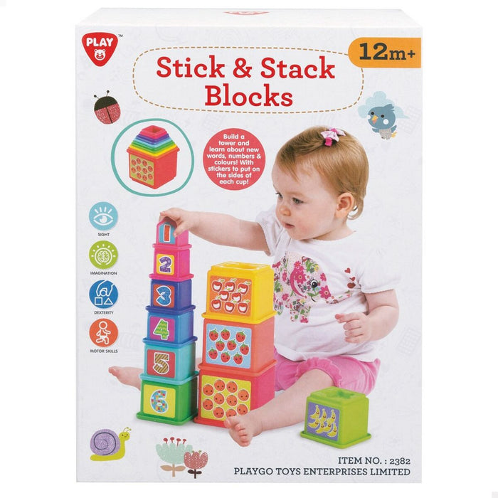 Bloques Apilables PlayGo 4 Unidades 10,2 x 50,8 x 10,2 cm