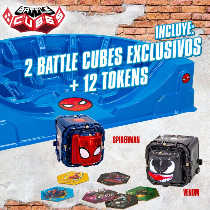 Estadio de batallas Spider-Man Battle Cubes 15 Piezas 4 Unidades 42,5 x 9 x 28 cm
