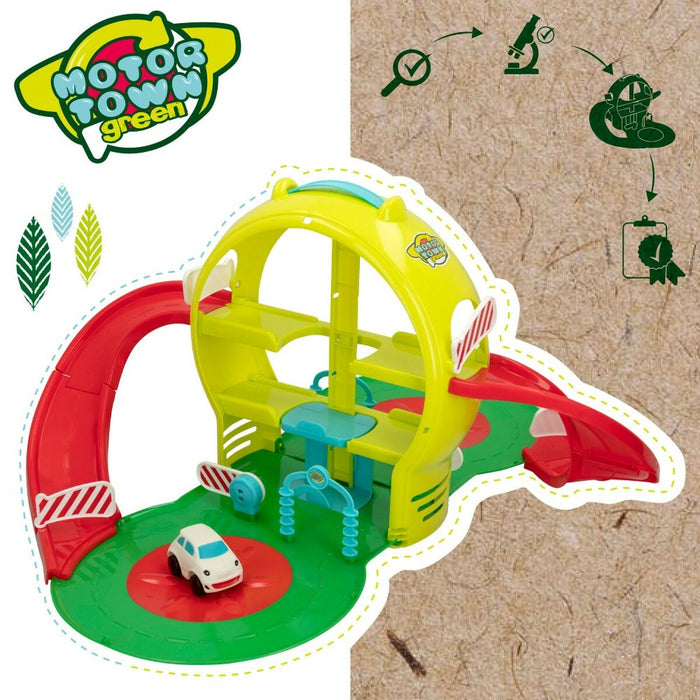 Garaje Portátil Motor Town 3 niveles Coche Verde 61,5 x 33 x 68,5 cm (2 Unidades)