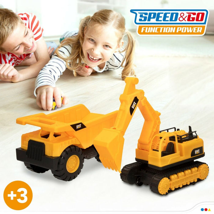 Vehículos de Construcción Speed & Go 13 x 27 x 19 cm (2 Unidades)