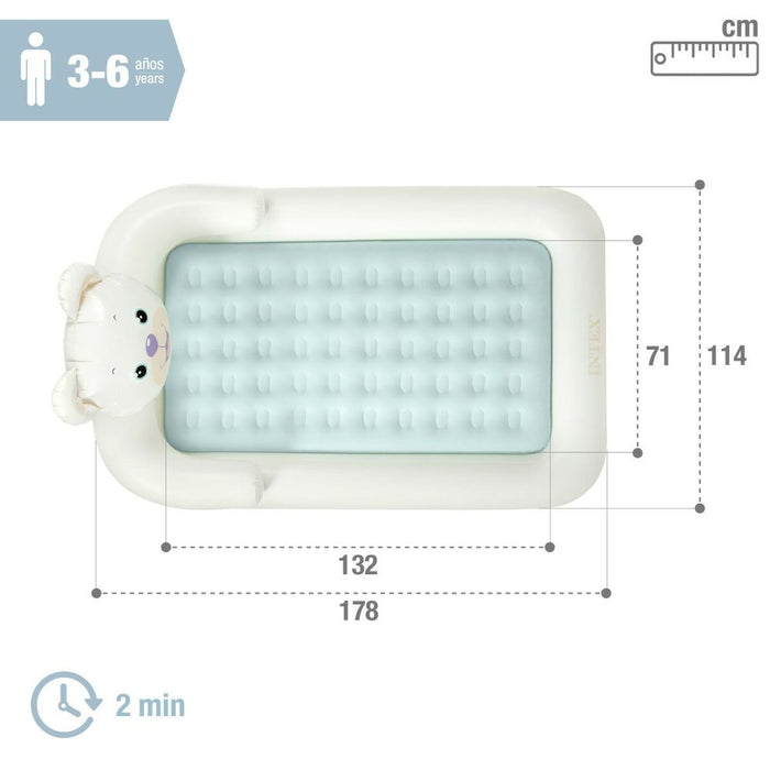 Intex Junior Inflatable Bed Bear 114 x 10 x 178 cm 3 Units