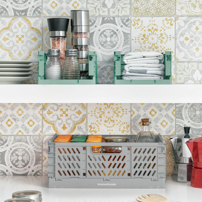 Set of 3 InnovaGoods Boxtor Foldable and Stackable Organizing Boxes 