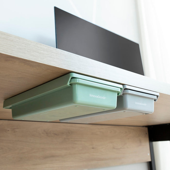 Set of Adhesive Auxiliary Drawers for Underalk InnovaGoods Desk, Pack of 2 units 