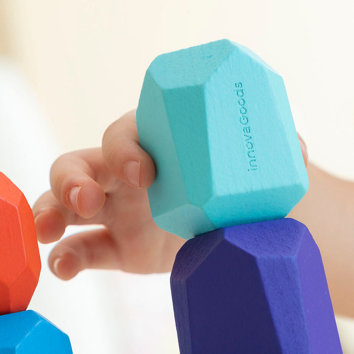 Piedras de Madera Apilables de Equilibrio Wotonys InnovaGoods 16 Piezas